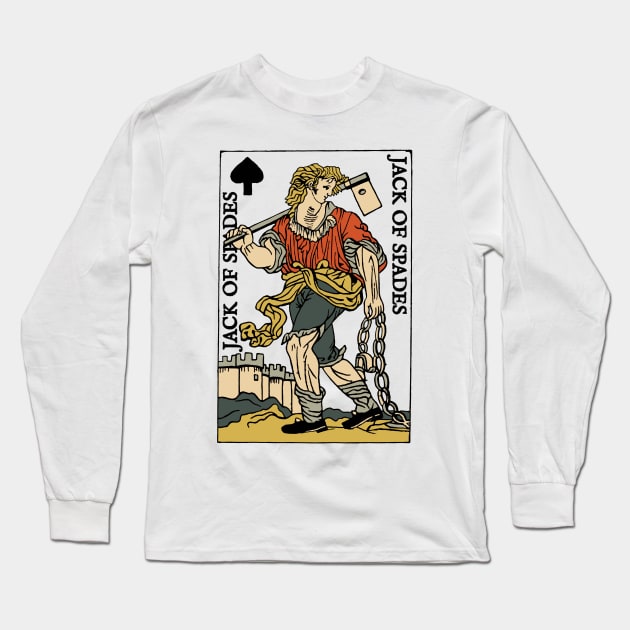 Character of Playing Cards Jack of Spades Long Sleeve T-Shirt by KewaleeTee